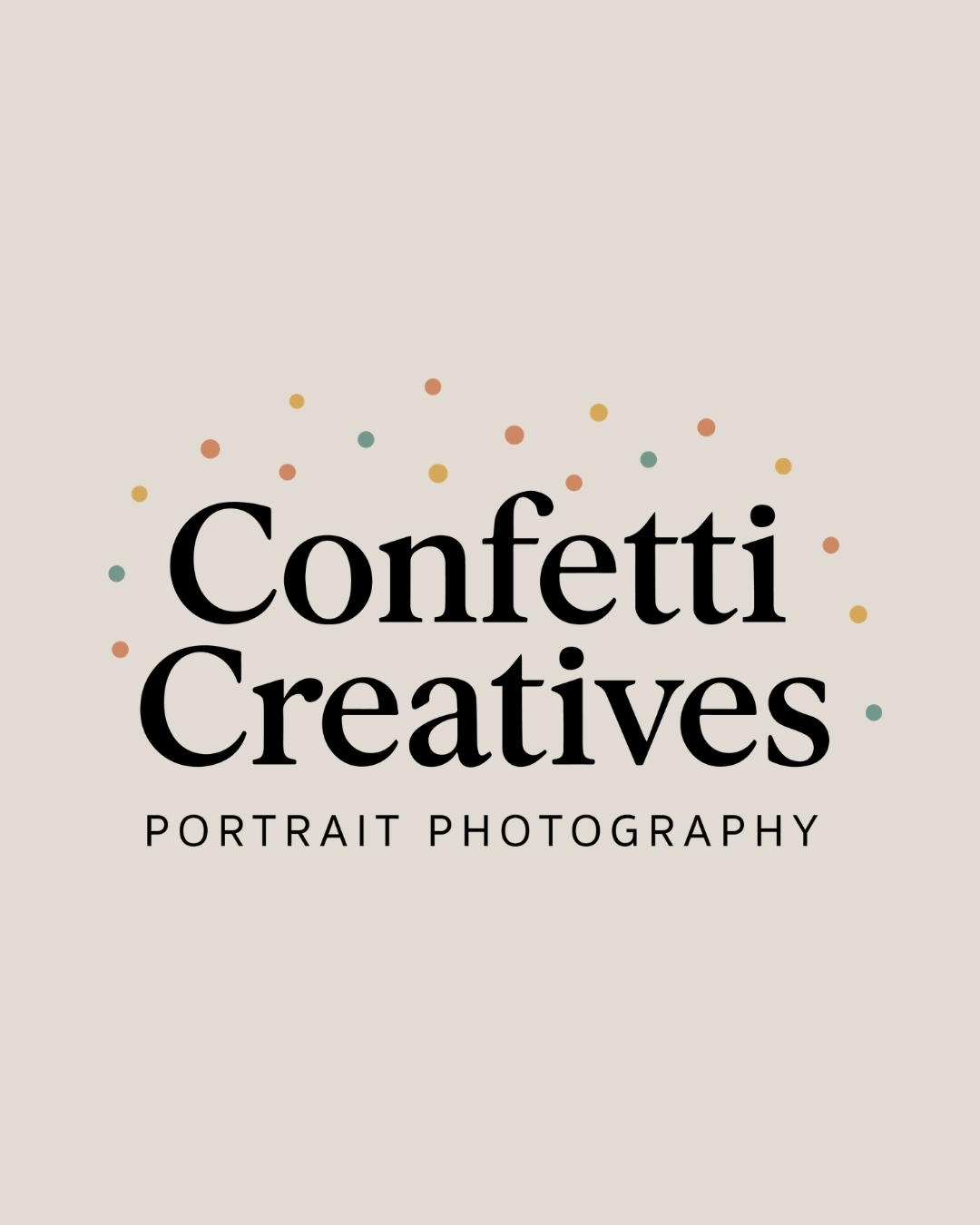 Confetti Creatives logo with colorful confetti around text on a light background.